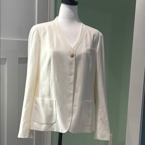 Elegant Cream Women's Jacket by Talbots. 12P